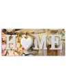 Home inscription in vintage style - Decorative Canvas painting for living room | FEEBY