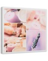 Purple and pink for Spa collage - Modern painting for living room | FEEBY