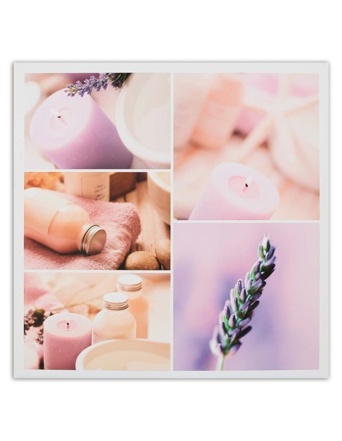 Purple and pink for Spa collage - Modern painting for living room | FEEBY