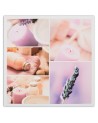 Purple and pink for Spa collage - Modern painting for living room | FEEBY