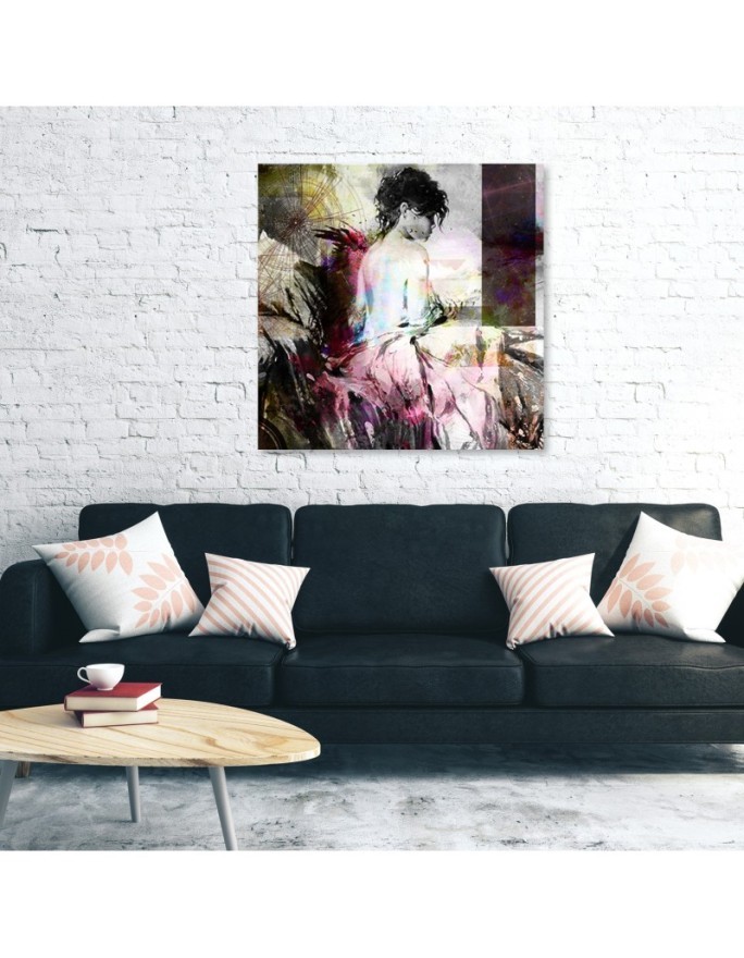 Woman pastel abstraction - Modern watercolour Canvas paintings | FEEBY