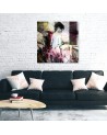 Woman pastel abstraction - Modern watercolour Canvas paintings | FEEBY