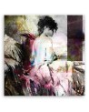 Woman pastel abstraction - Modern watercolour Canvas paintings | FEEBY