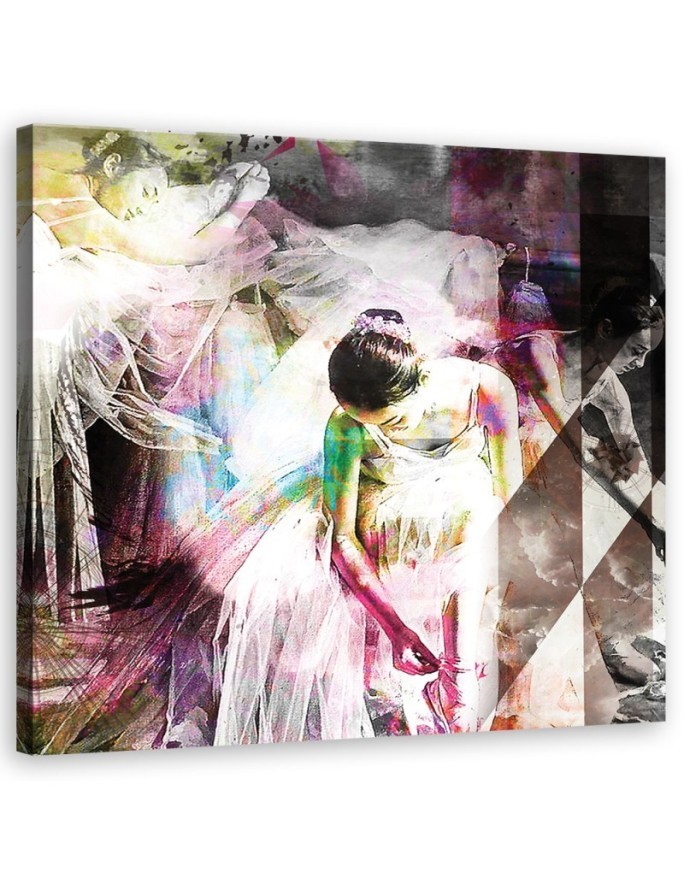 Woman pastel abstraction - Modern watercolour Canvas paintings | FEEBY