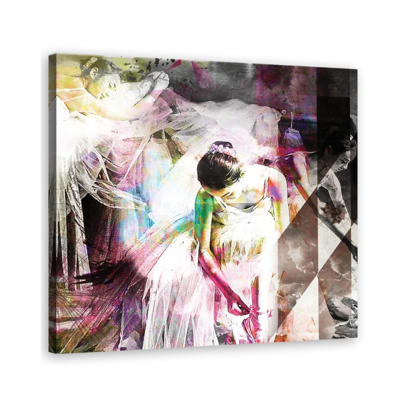 Woman pastel abstraction - Modern watercolour Canvas paintings | FEEBY