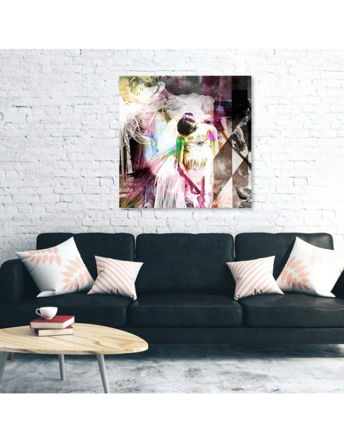 Woman pastel abstraction - Modern watercolour Canvas paintings | FEEBY