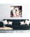 Woman pastel abstraction - Modern watercolour Canvas paintings | FEEBY