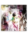 Woman pastel abstraction - Modern watercolour Canvas paintings | FEEBY