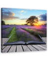 Landscape lavender field - Canvas painting for the living room | FEEBY