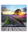 Landscape lavender field - Canvas painting for the living room | FEEBY