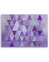 A collection of purple triangles - Printed on canvas for the living room | FEEBY