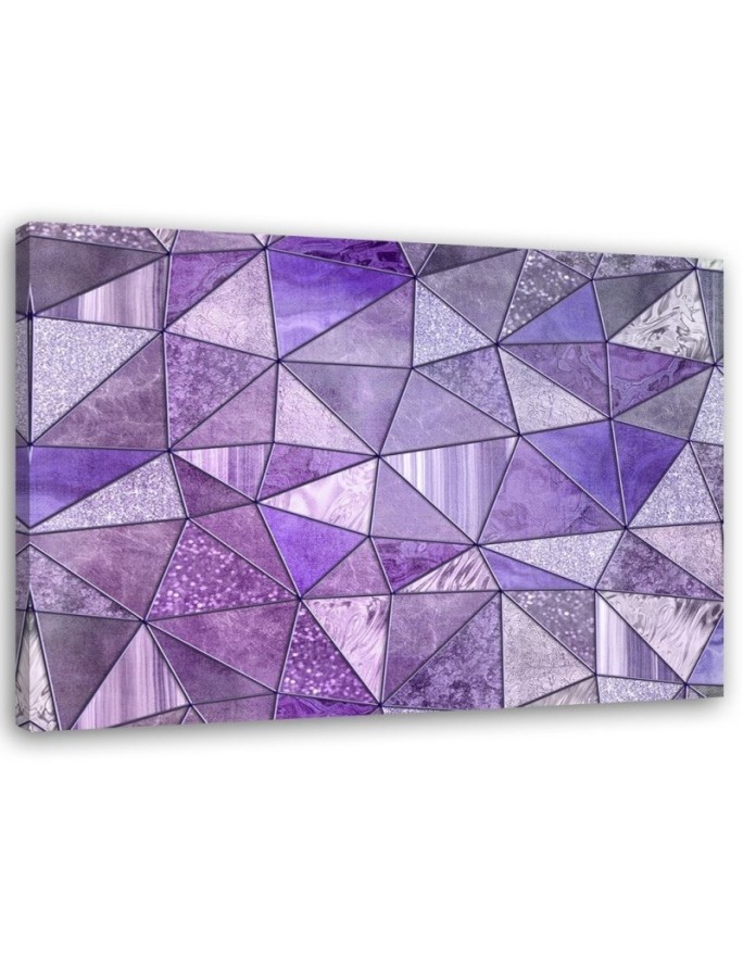 Purple geometric shapes - Printed Canvas prints | FEEBY