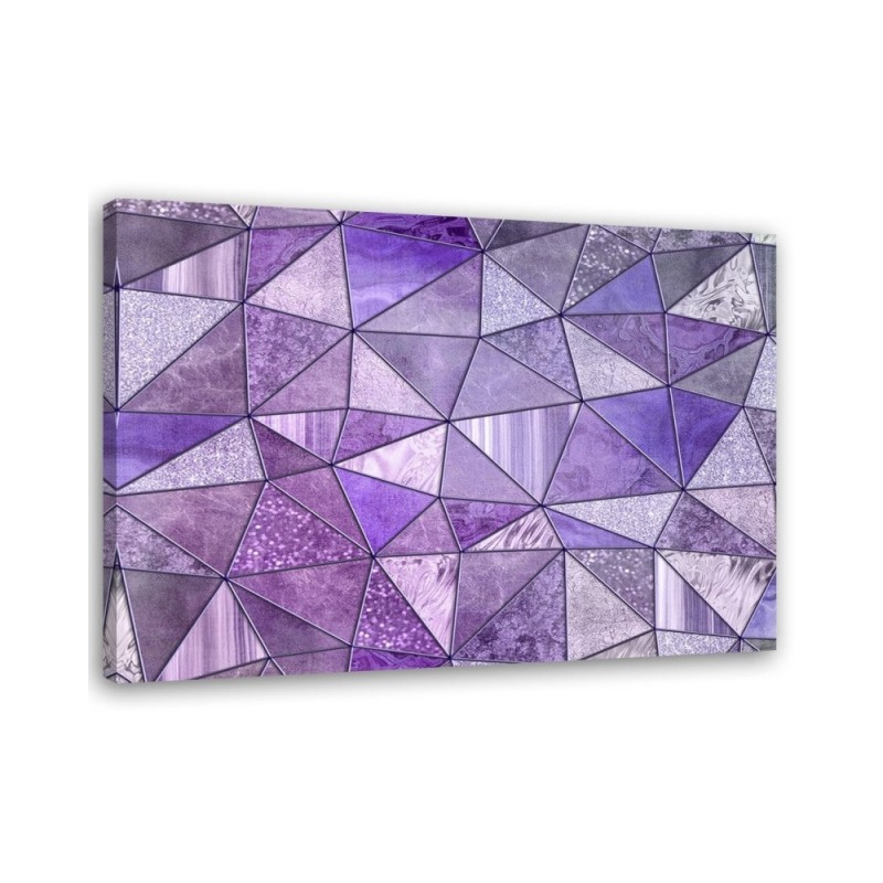 Purple geometric shapes - Printed Canvas prints | FEEBY