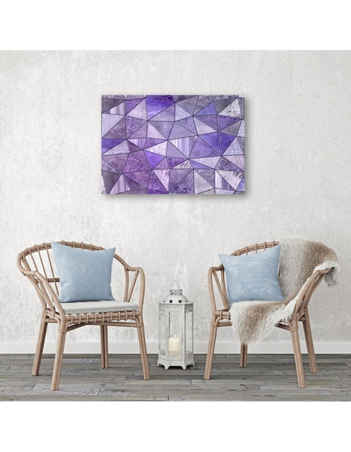 Purple geometric shapes - Printed Canvas prints | FEEBY
