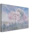 Flowering tree in a meadow landscape - Wall canvas painting for the bedroom | FEEBY