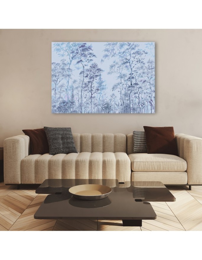 Tall trees landscape - Wall art painting for the bedroom | FEEBY