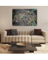 Iris flowers in the wind - Wall art painting canvas | FEEBY