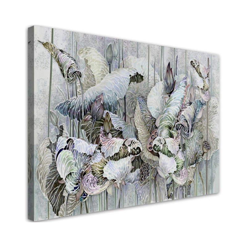 Lotus flowers - canvas wall painting | FEEBY