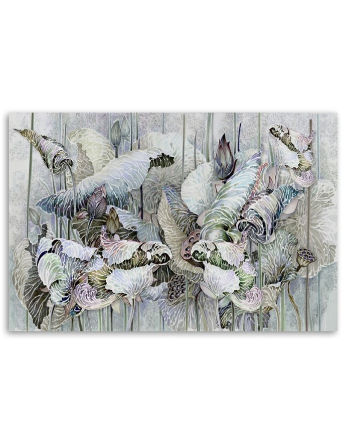 Lotus flowers - canvas wall painting | FEEBY
