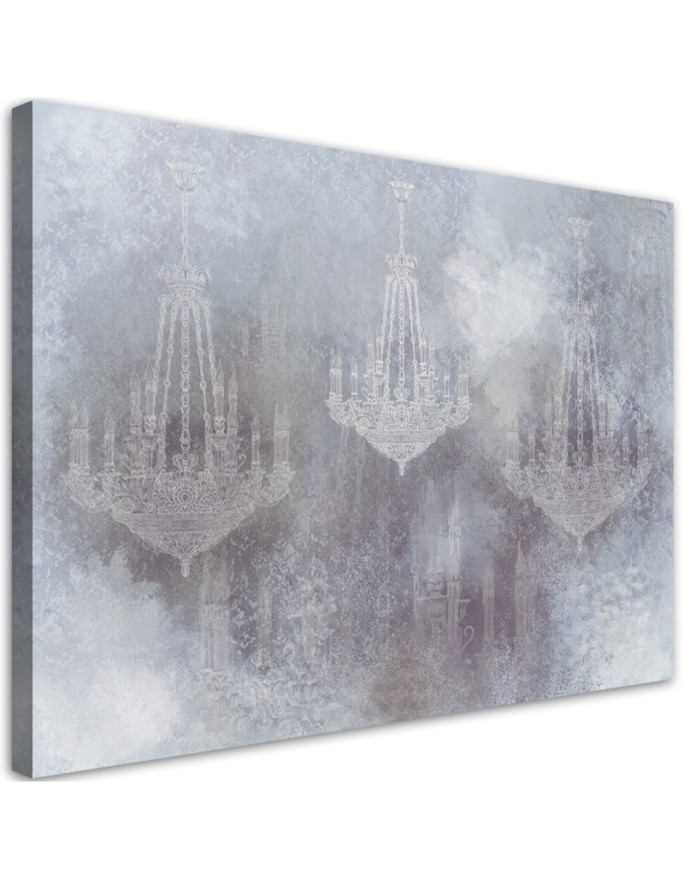Retro chandeliers - Canvas wall art painting | FEEBY