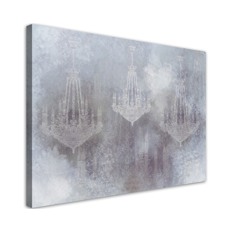 Retro chandeliers - Canvas wall art painting | FEEBY