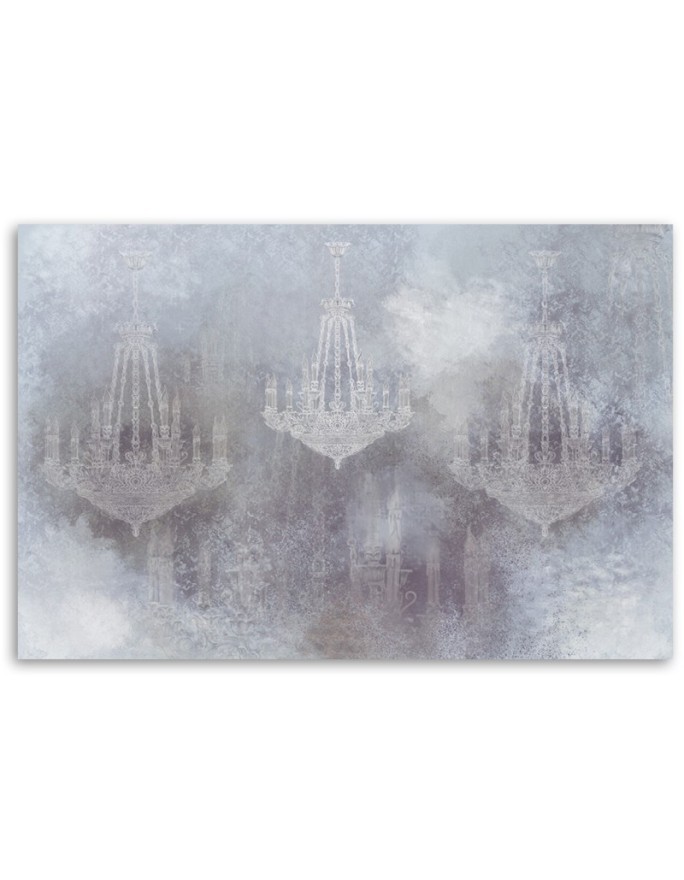 Retro chandeliers - Canvas wall art painting | FEEBY