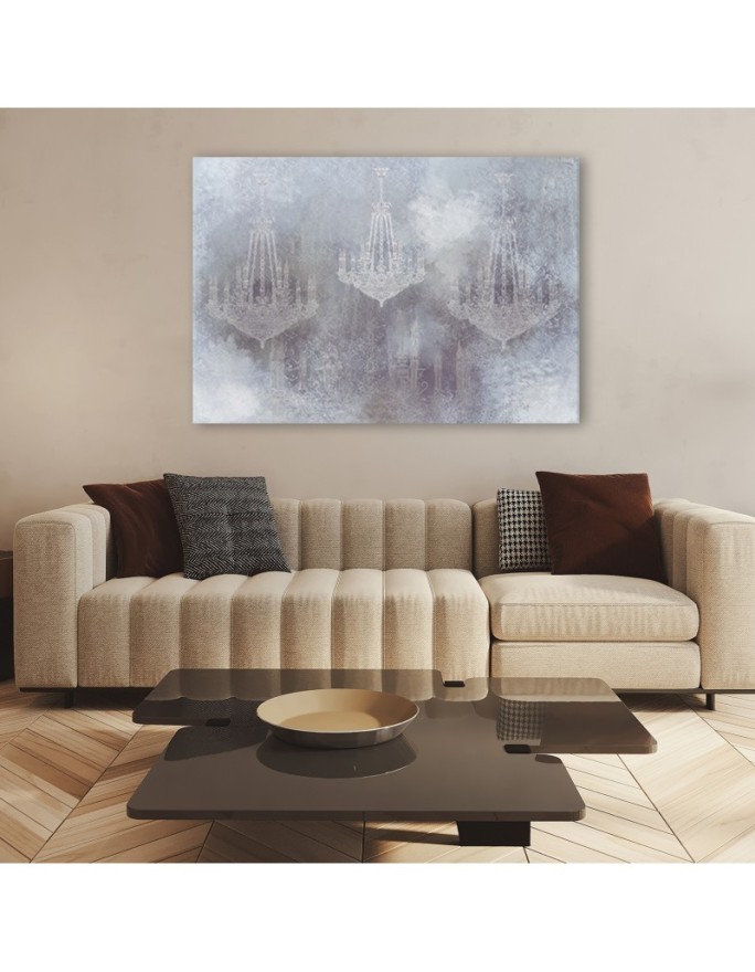Retro chandeliers - Canvas wall art painting | FEEBY