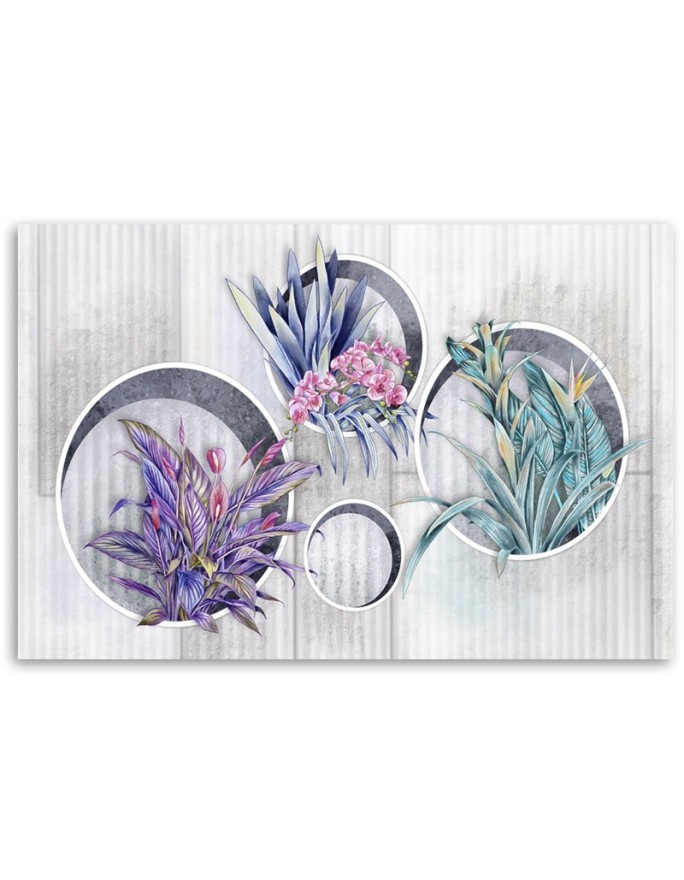 Pastel purple flowers - Modern canvas print | FEEBY