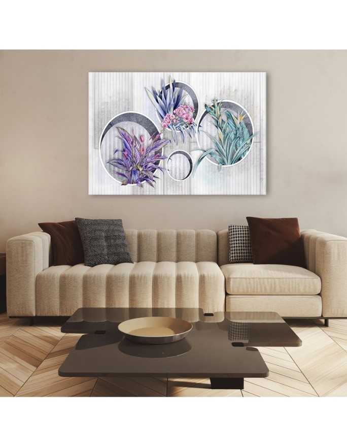 Pastel purple flowers - Modern canvas print | FEEBY