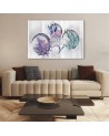Pastel purple flowers - Modern canvas print | FEEBY