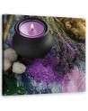 Zen spa candle purple - Modern painting for living room | FEEBY