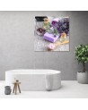 Zen spa purple soap - Modern Canvas painting for living room | FEEBY