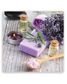 Zen spa purple soap - Modern Canvas painting for living room | FEEBY