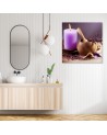 Lavender spa candle - Modern Canvas painting for living room | FEEBY