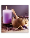 Lavender spa candle - Modern Canvas painting for living room | FEEBY