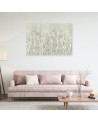 Small flowers on the wall background - Canvas prints with flowers | FEEBY