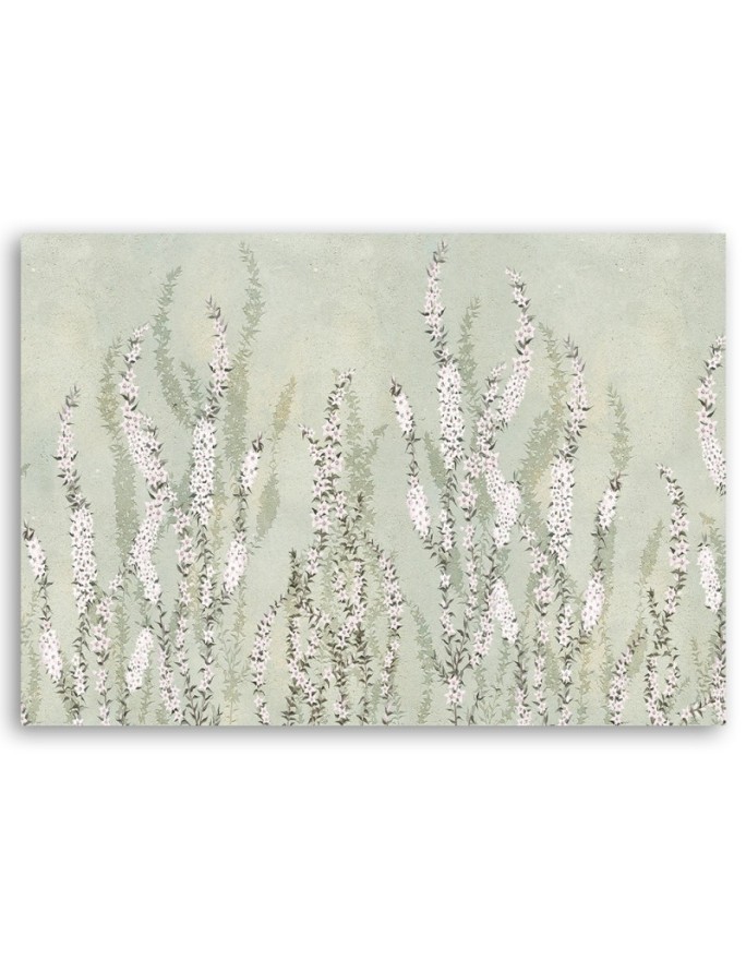 Small flowers on the wall background - Canvas prints with flowers | FEEBY