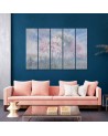 Blossoming tree in a meadow old faded - 5 piece canvas prints | FEEBY
