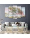 Modern canvas print - Trees on a misty meadow | FEEBY