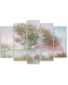Modern canvas print - Trees on a misty meadow | FEEBY