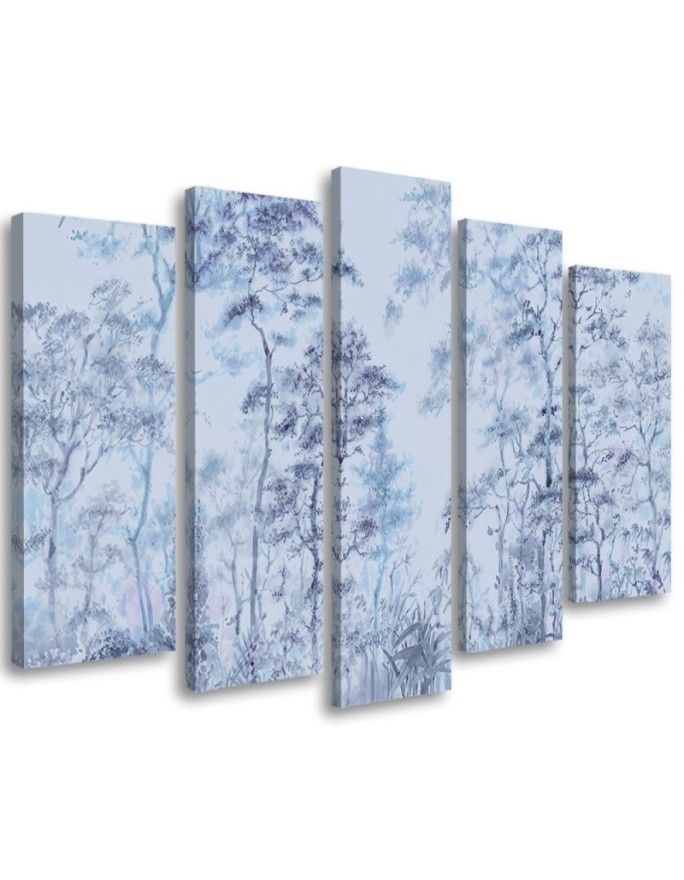 Bedroom Canvas painting - Tall thin trees | FEEBY
