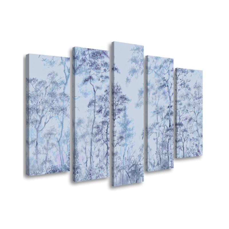 Bedroom Canvas painting - Tall thin trees | FEEBY