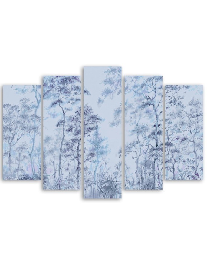 Bedroom Canvas painting - Tall thin trees | FEEBY