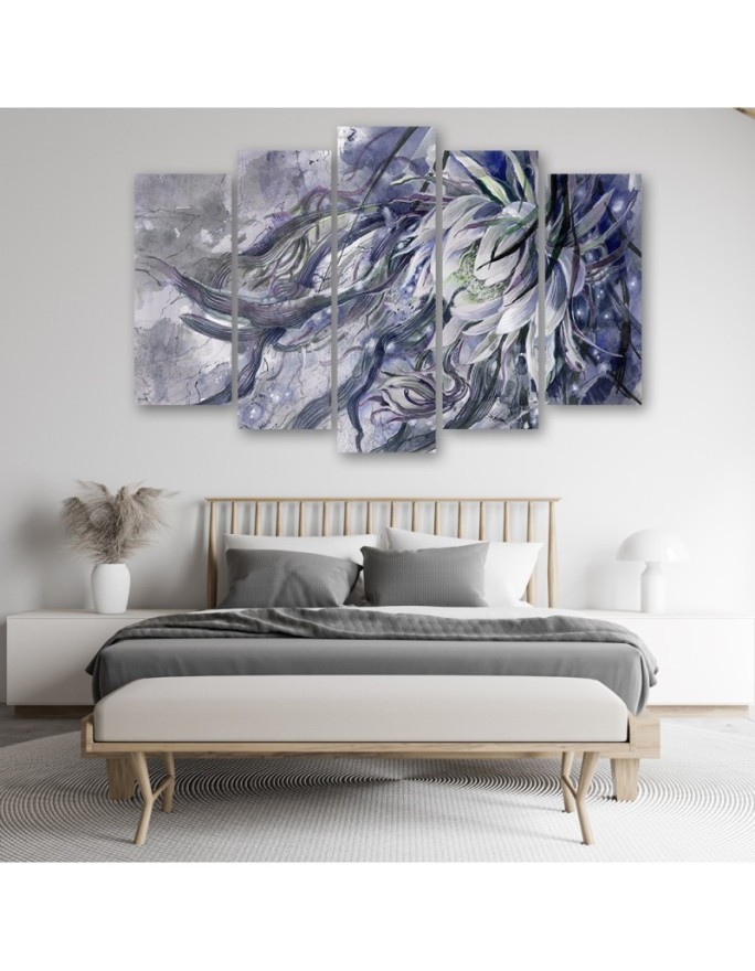 Modern painting for bedroom - Flower of the queen of the night | FEEBY