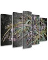 5-piece painting - Irises flowers in the wind | FEEBY