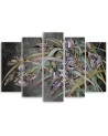 5-piece painting - Irises flowers in the wind | FEEBY