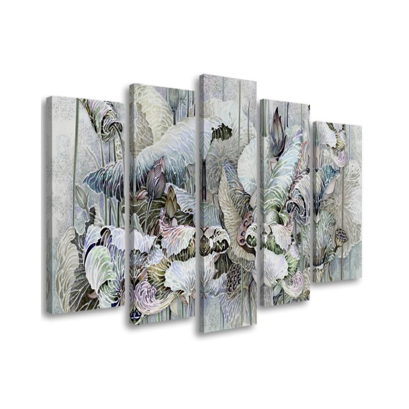 Wall art painting for living room - Holy lotus flowers | FEEBY
