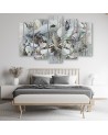 Wall art painting for living room - Holy lotus flowers | FEEBY
