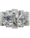 Wall art painting for living room - Holy lotus flowers | FEEBY