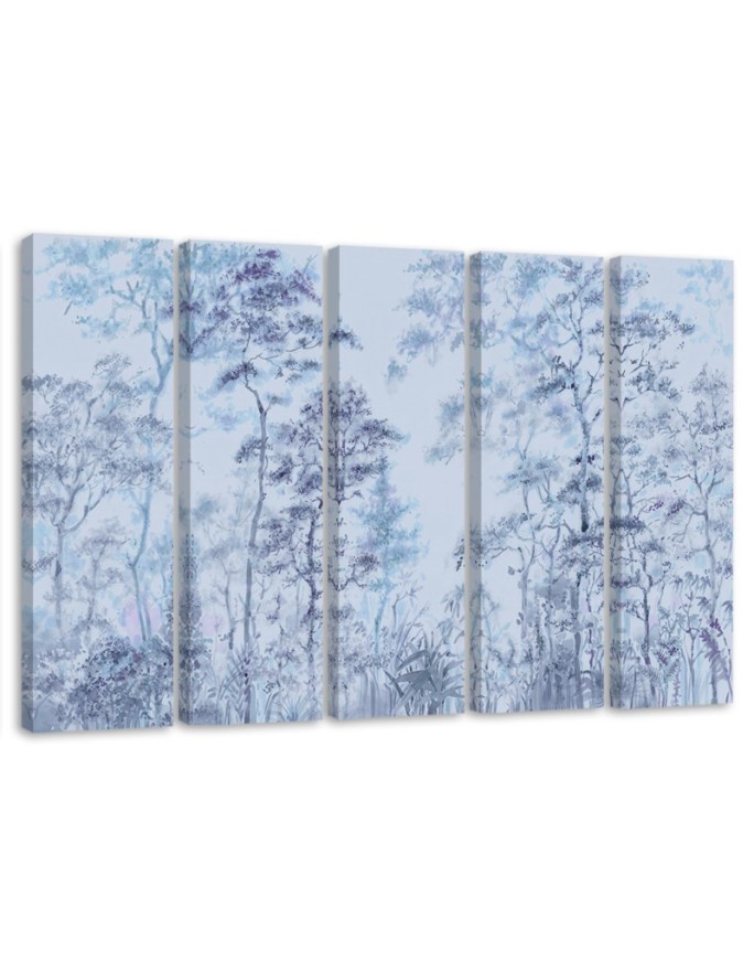 Canvas print High thin trees